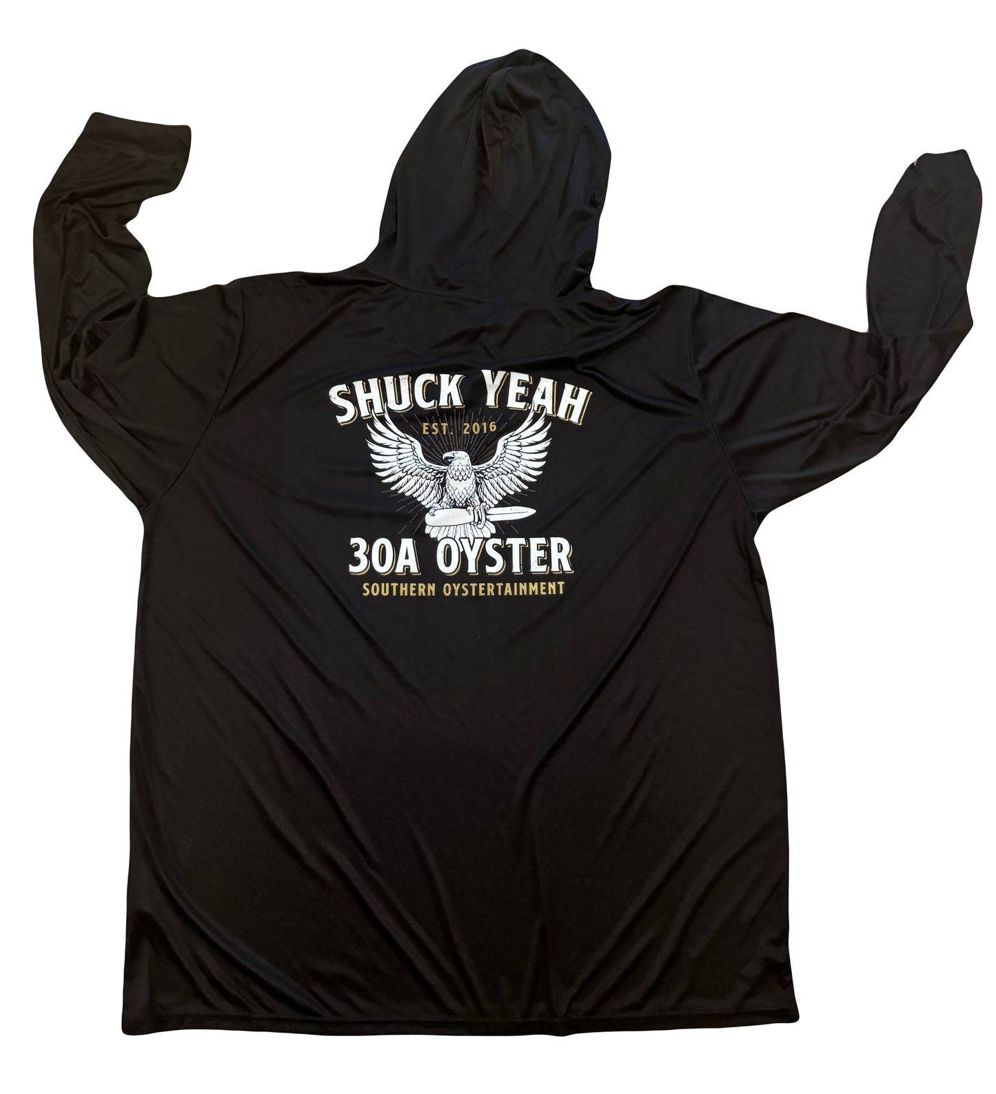 Shuck Yeah Long Sleeve Performance Hoodie Size 3X