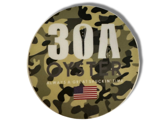 30A Oyster Hat Camo Sticker